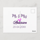 ご夫婦の姓 結婚記念日 年  結婚のお祝いギフト ポストカード (裏面)