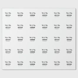 ご夫婦の姓 結婚記念日 年 結婚のお祝いギフト ラッピングペーパー