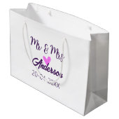 ご夫婦の姓 結婚記念日 年  結婚のお祝いギフト ラージペーパーバッグ (裏面アングル)