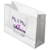 ご夫婦の姓 結婚記念日 年  結婚のお祝いギフト ラージペーパーバッグ (正面アングル)