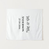 ご夫婦 姓 日付 年 結婚記念品 タペストリー (正面(横))