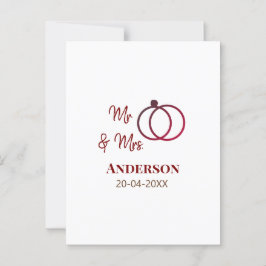 ご夫婦 姓 日付 年 結婚 ギフト ポストカード