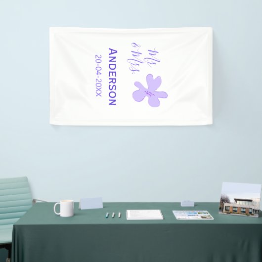 ご夫婦 姓 日付 年 結婚 記念品 横断幕 (トレードショー)