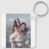 ご夫婦 家族名 フォト 日付 結婚 家族 キーホルダー (裏面)