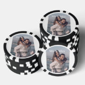 ご夫婦 家族名 フォト 日付 結婚 家族 ポーカーチップ (積み重ね)