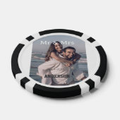 ご夫婦 家族名 フォト 日付 結婚 家族 ポーカーチップ (シングル)