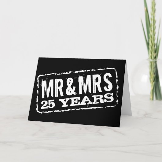 ご夫婦 結婚25周年 誕生日カード カード (正面)