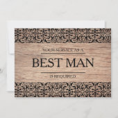 ご婚礼でのベストマン・ groomsmate へのご招待 招待状 (正面)