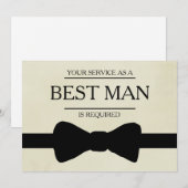 ご婚礼の際に、ベストマンまたは groom's men としてご協力いただきたく存じます 招待状 (正面/裏面)
