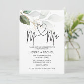 ご婚約おめでとう ゴールド ユーカリ 婚約しました 招待状 (スタンド正面)