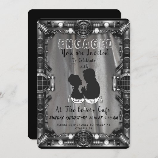 ご婚約しました 招待状 (正面/裏面)