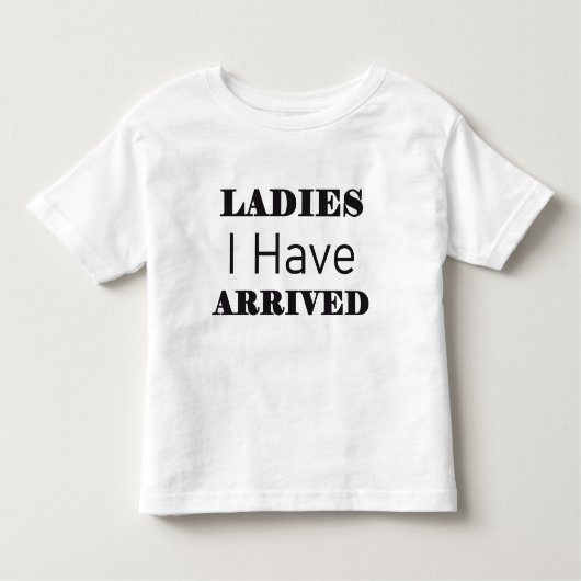 ご婦人様、お着きしましおもしろいた トドラーTシャツ (正面)
