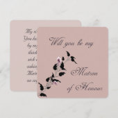 ご媒人におなりください - ピンクの招待状 招待状 (正面/裏面)