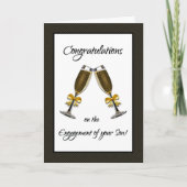 ご子息の婚約おめでとうございます。 カード (正面)