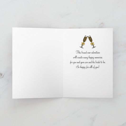 ご子息の婚約おめでとうございます。 カード (内部)