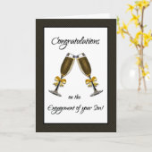 ご子息の婚約おめでとうございます。 カード (黄色い花)