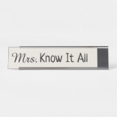 ご存知の方 デスクネームプレート (正面)