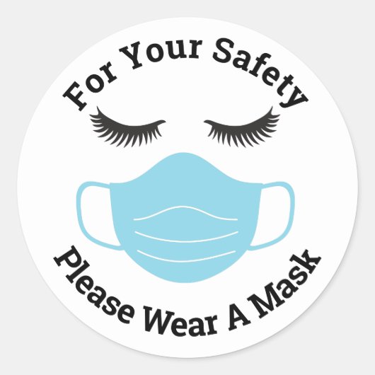 ご安心のため仮面と衣服を下さい ラウンドシール (正面)