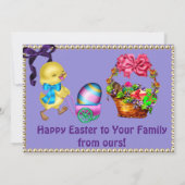 ご家族からあなたのカードへのイースターのご挨拶 カード (裏面)