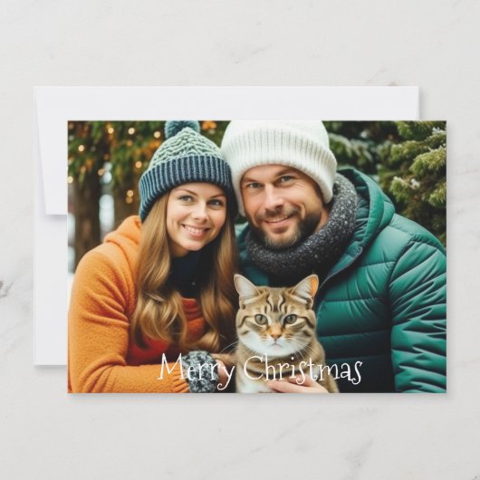 ご家族のご希望 |写真パーソナライズされたのクリスマス シーズンカード (正面)