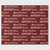 ご家族のクリスマスパーソナライズされたを作成  ラッピングペーパー (フラット)