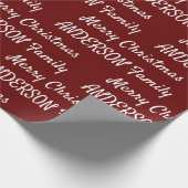 ご家族のクリスマスパーソナライズされたを作成  ラッピングペーパー (角)