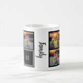 ご家族のフォトコラージュモノグラムを作成 コーヒーマグカップ (中央)