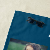 ご家族のフォトコラージュモノグラムを作成 ビーチタオル (インサイチュ)