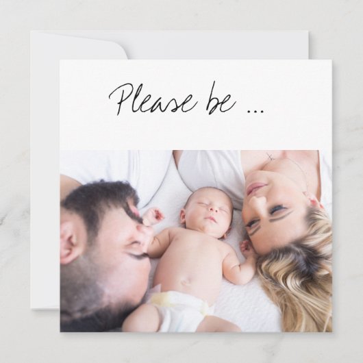 ご家族のベビーの名付け親になってください カード (正面)