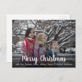 ご家族の写真を作成して、クリスマスをお楽しみください シーズンポストカード (正面/裏面)