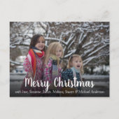 ご家族の写真を作成して、クリスマスをお楽しみください シーズンポストカード (正面)