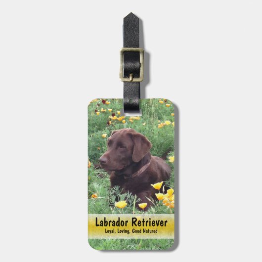 ご家族やお気に入りのペットカスタムの写真の追加 ラゲッジタグ (正面縦)