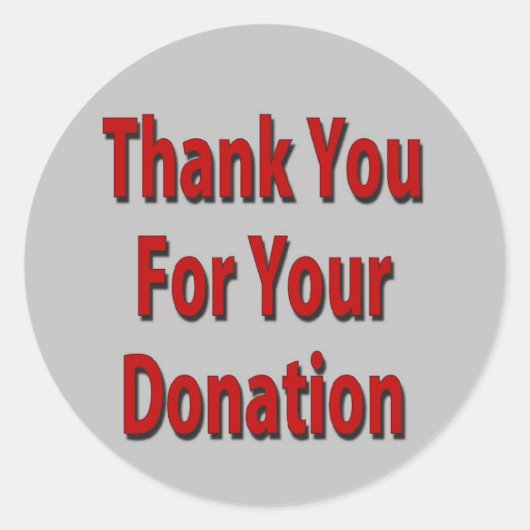 ご寄付ありがとう ラウンドシール (正面)