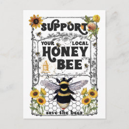ご当地ミツバチのサポート – 救ザ・ハチ ポストカード