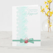 ご息子様の婚約レース カード (黄色い花)