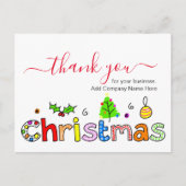 ご愛顧いただきありがとうございます　クリスマス ポストカード (正面)