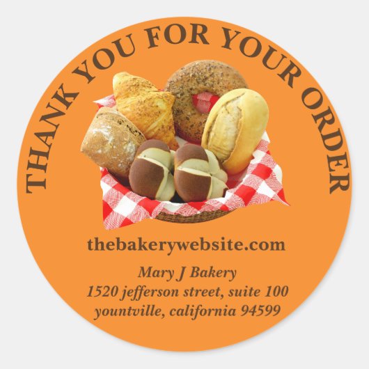 ご感謝していの注文のカスタムラベル ラウンドシール (正面)