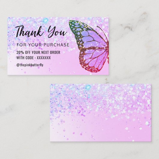 ご感謝していの買い物に任せ 名刺 (正面/裏面)