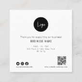 ご感謝してい注文に応じて スクエア名刺 (裏面)