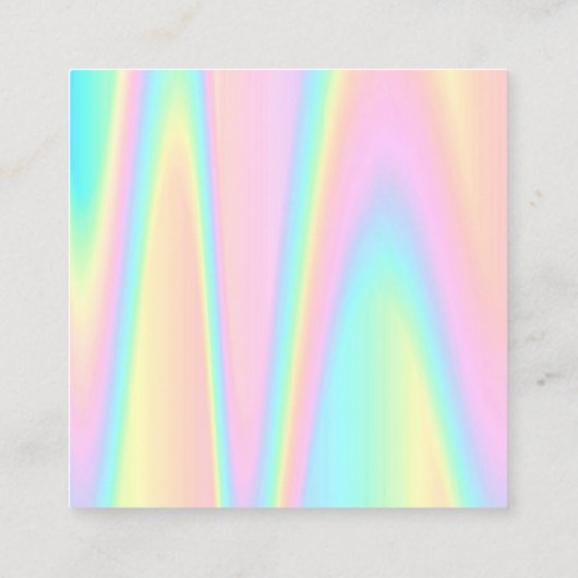 ご感謝してい注文パステルの色 スクエア名刺 (裏面)