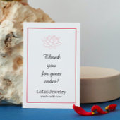 ご感謝してい注文製品パッケージのジュエリー サンキューカード