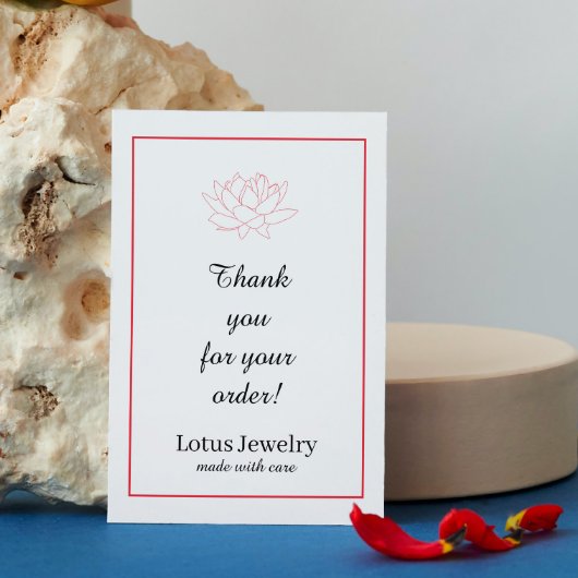 ご感謝してい注文製品パッケージのジュエリー サンキューカード