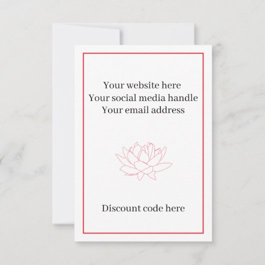 ご感謝してい注文製品パッケージのジュエリー サンキューカード (裏面)