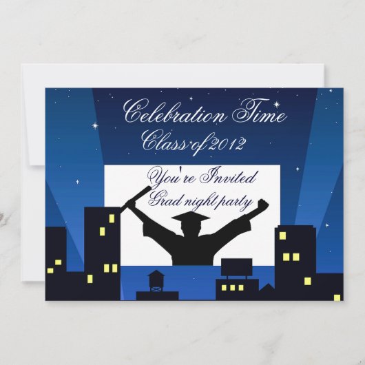 ご招待します、卒業パーティー 招待状 (正面)