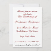 ご招待します 招待状 (裏面)