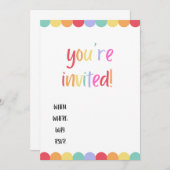 ご招待します！虹の白カード 招待状 (正面/裏面)