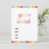 ご招待します！虹の白紙カード 招待状 (スタンド正面)