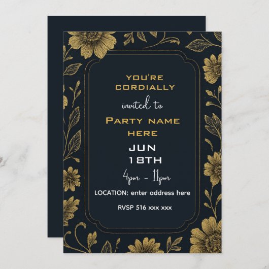 ご招待申し上げます 招待状 (正面/裏面)