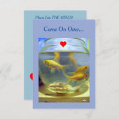 ご招待 - よかったら来てね - おねえさんたちも誘って! 招待状 (正面/裏面)