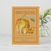 ご招待:カボチャの収穫感謝祭 招待状 (スタンド正面)